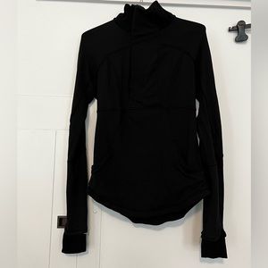 Lululemon Black 1/4 zip thermal long sleeve